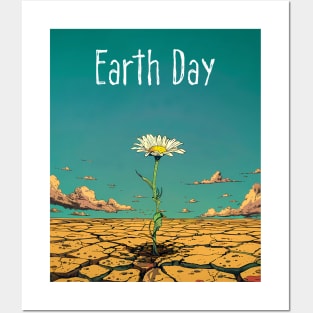 Earth Day: April 22nd A Reflection on Our Planet’s Fragile Existence on a Dark Background Posters and Art